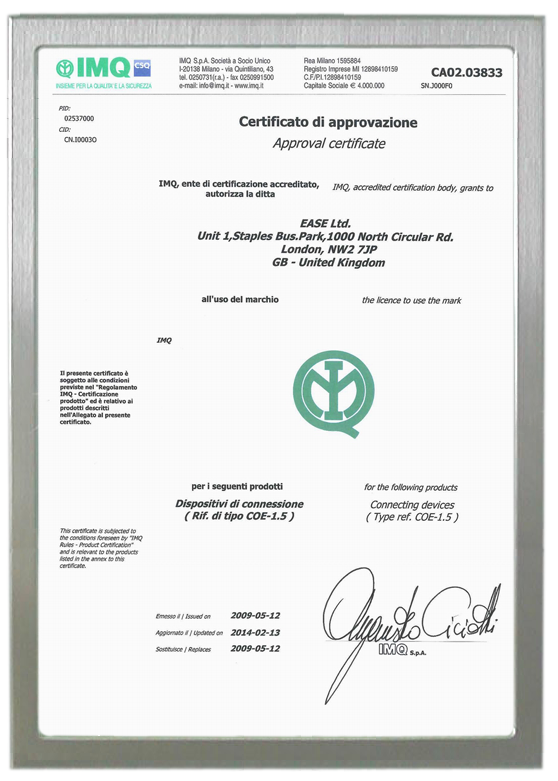 IMQ certified PC TERMINAL BLOCK