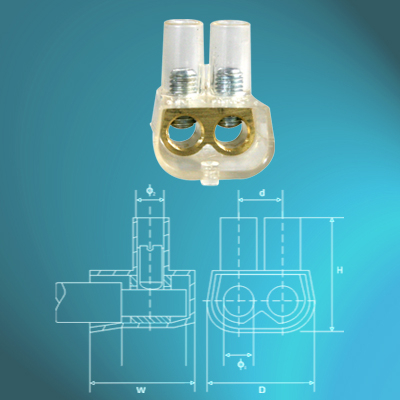 One-Side Entry Polycarbonate Terminal Blocks - OEM 2 Pole