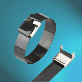 Expoxy Semi-Coated Stainless Steel Cable Ties Wing-Locking 