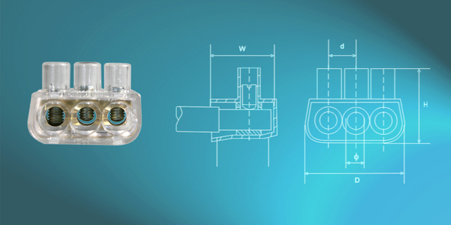 One-Side Entry Polycarbonate Terminal Blocks - OEM 3 Pole