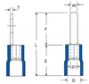Vinyl-insulated Blade Terminals-Single Crimp