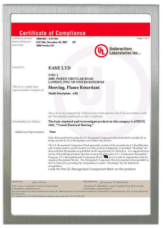 UL approved Braided Cable Sleeve