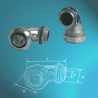 External Thread PV Zinc Alloy 90℃ Connectors