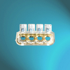 One-Side Entry Polycarbonate Terminal Blocks - OEM 4 Pole
